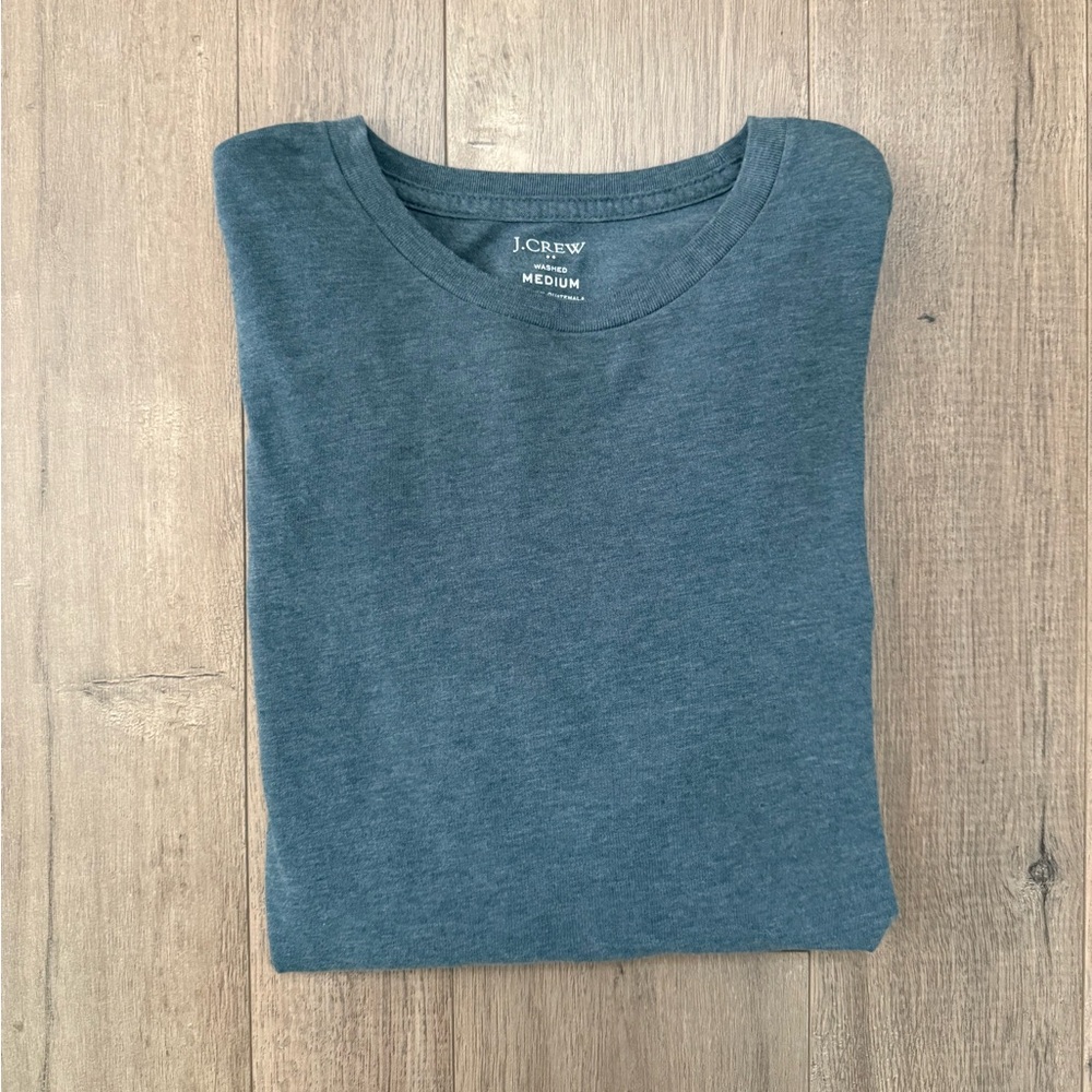 J. Crew Teal Long Sleeve Crewneck Shirt